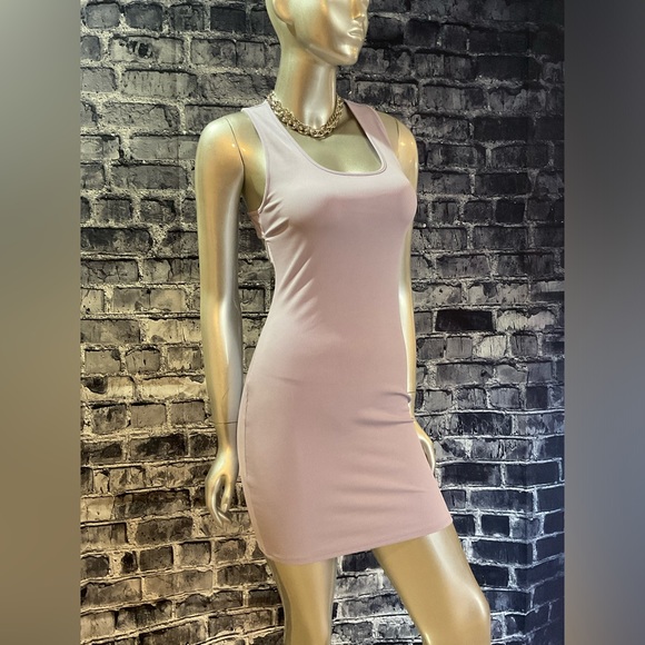 Pastel Lavender Purple Ribbed Bodycon Mini Dress - Picture 2 of 9